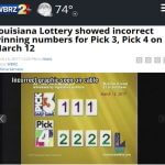 Louisiana Lottery wrong results