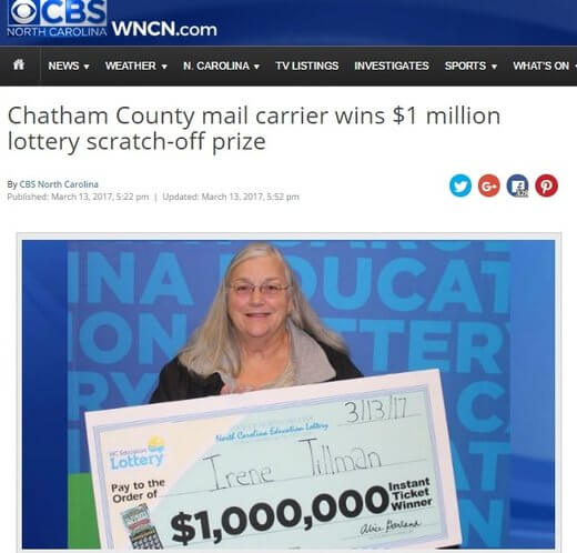 Mail Carrier Posts $1 Million Instant Ticket Win