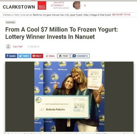 Lotto Winner To Open Yogurt Shop